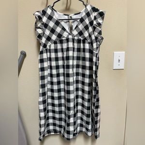 Black & white plaid dress